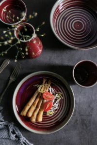 Daegu red tableware series element accessories