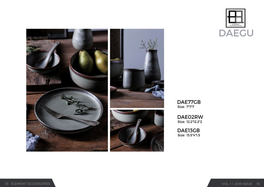 DAEGU tableware series by Element Accessories table