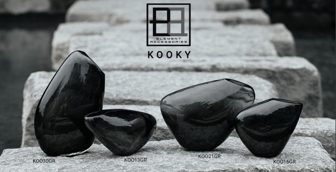 kooky original design glass vases pebble bird