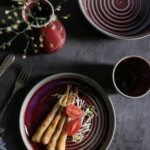 Daegu red tableware series element accessories